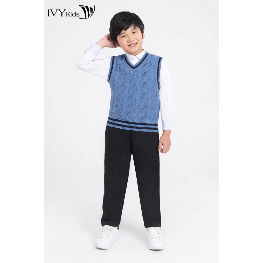 Áo gile len bé trai IVY moda MS 56K1277