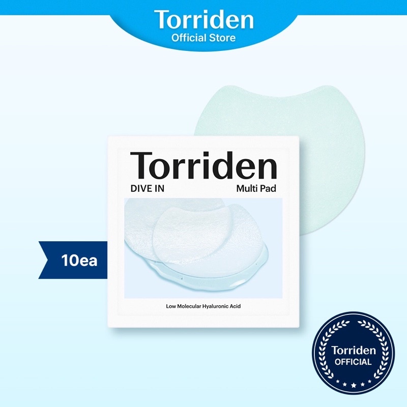 Túi 10ae dùng thử Torriden DIVE IN Low Molecular Hyaluronic Acid Multi Pad  giảm mẩn đỏ,tẩy tế bào chết