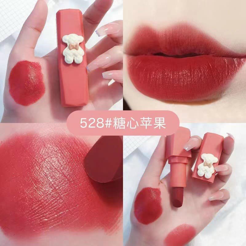 Set 3 Thỏi Son Siêu Lì HENGFANG Gummy Bear Matte Lipstick H9440, Bền Màu, Mềm Mướt, Lâu Trôi,Nội Địa Trung - Salmon Shop