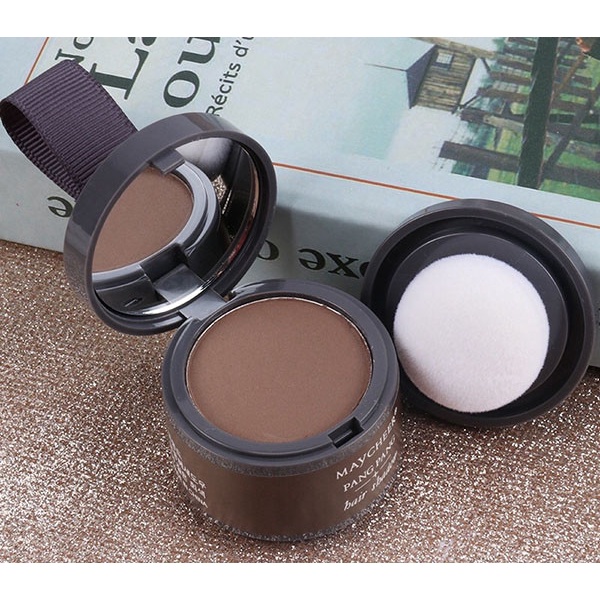 Phấn che khuyết điểm tóc MOCHI - NHẬT BẢN chính hãng , Che hói tóc , thưa tóc . 2 màu NÂU , ĐEN