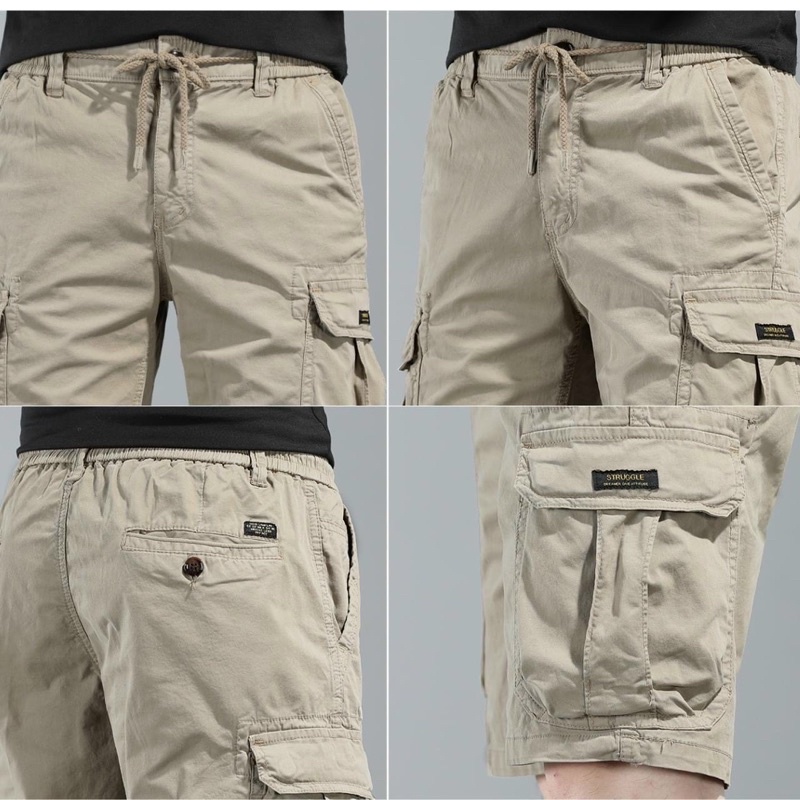 Quần Short Kaki Nam Co Giãn 4 Màu Chất Đẹp Cao Cấp