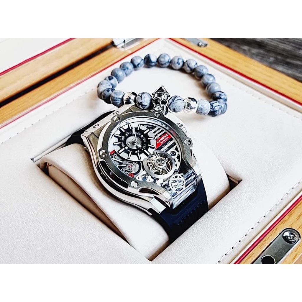 Đồng Hồ Nam Chính Hãng Hanboro,Máy Cơ Tự Động Full Box,Nam Tính,Mạnh Mẽ