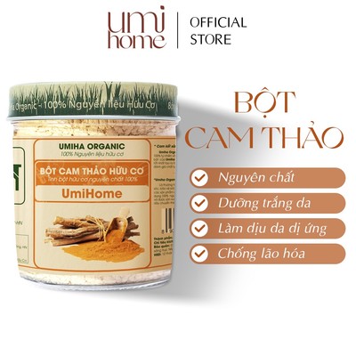 Bột Cam Thảo đắp mặt hữu cơ UMIHOME nguyên chất 135G