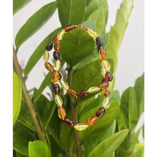 VÒNG AMBER MIX MÀU hạt dài đẹp.