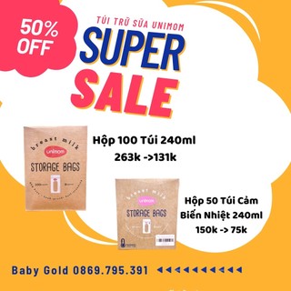 Túi trữ sữa unimom hàn quốc 240ml