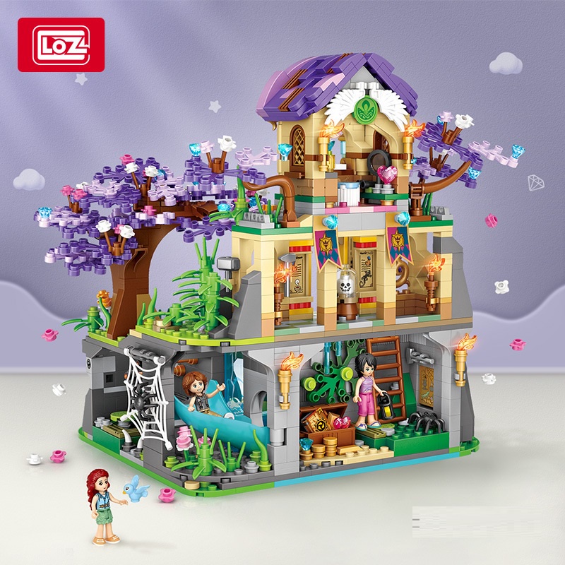 Đồ chơi lắp ráp khối xây dựng hãng LOZ mô hình Temple ngôi đền 1038