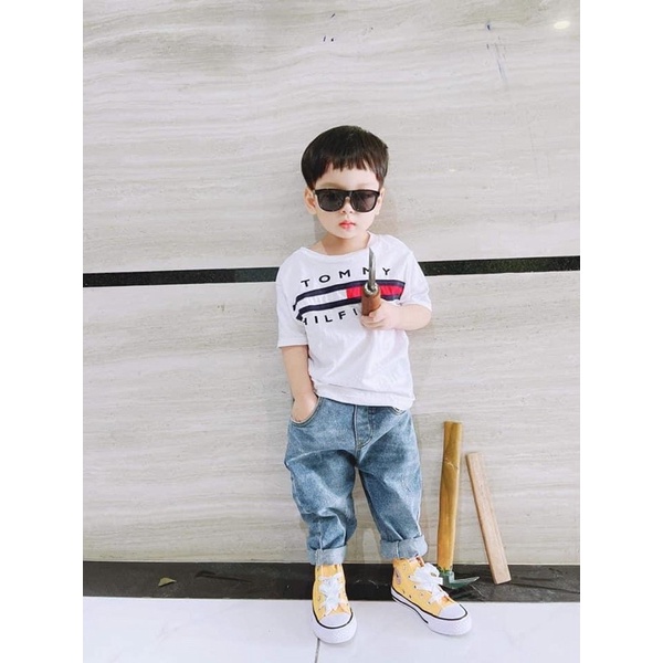 🌼  Áo Phông Tommy Xịn Sò Cho Bé Trai Bé Gái Size 90-150  mẹ mặc đôi với con được