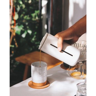 Bình pha cà phê French Press Timemore U 450ml White