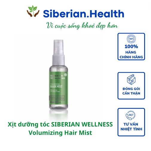 Xịt dưỡng tóc SIBERIAN WELLNESS Volumizing Hair Mist 60ml