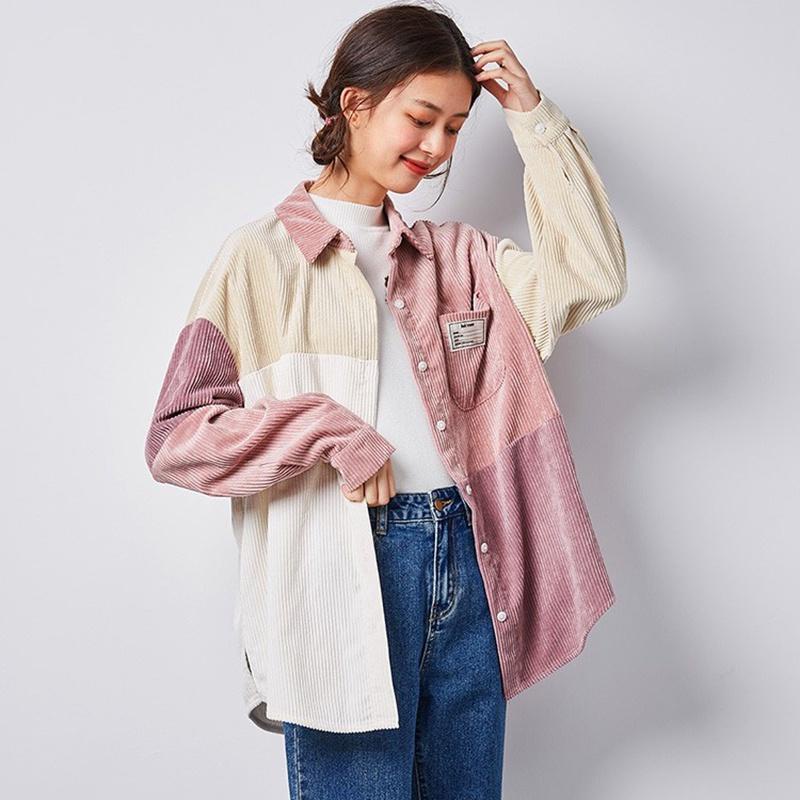 Áo Sơ Mi Dài Tay Phối Màu PUWAS Dáng Unisex Form Rộng Heybigall