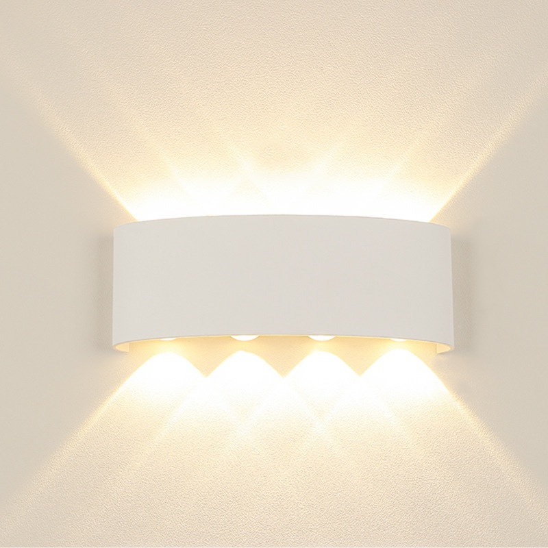 Đèn Tường, Đèn Led Gắn Tường Tia Hắt 2 Đầu Trang Trí Phòng Khách, Phòng Ngủ, Ban Công, Cầu Thang Chống Nước