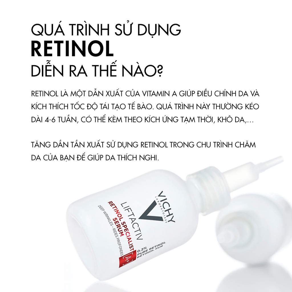 Tinh Chất Vichy Retinol Dưỡng Da, Giúp Giảm Nếp Nhăn Và Giúp Da Trông Trẻ Hơn 30ml