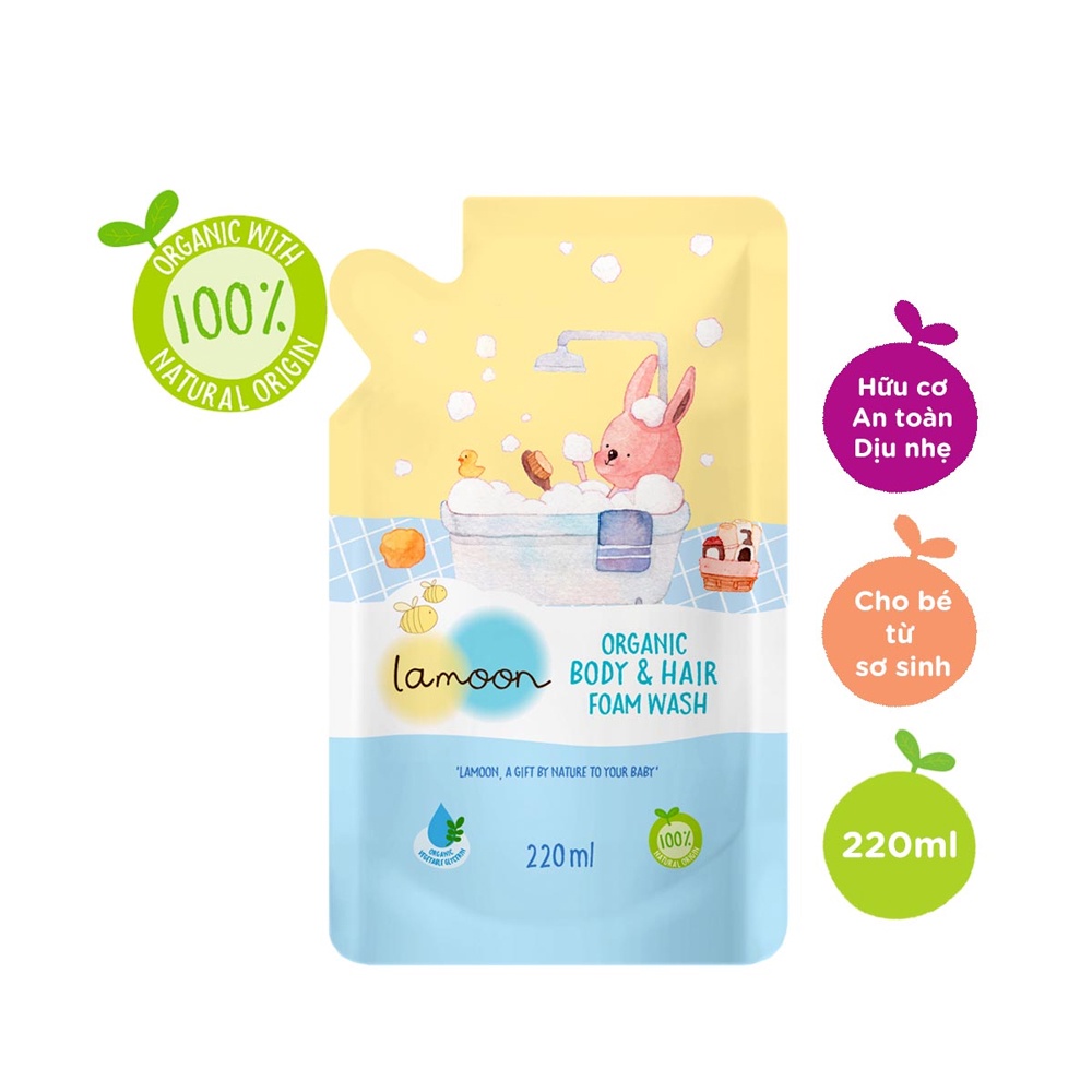 COMBO 2 Bình Sữa Tommee Tippee PPSU Ty Siêu Mềm Tự Nhiên 150ml TẶNG 1 Túi Sữa tắm gội Organic dạng bọt Lamoon 220ml