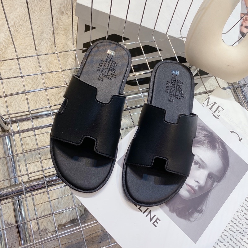 DÉP NAM H.M DA TRƠN FULL ĐEN DẬP LOGO SIÊU XỊN