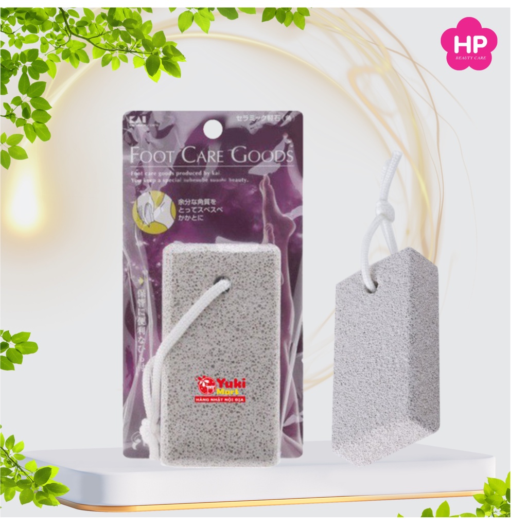 Đá Tự Nhiên Chà Gót Chân, Da Chết Kai Estiful Foot Care Goods 000HB0306 Chiết Xuất Đá Bọt Biển Từ Thiên Nhiên