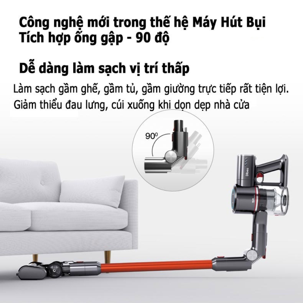 Máy hút bụi cầm tay không dây dibea g22 plus hút bụi giường nệm sofa - ảnh sản phẩm 2