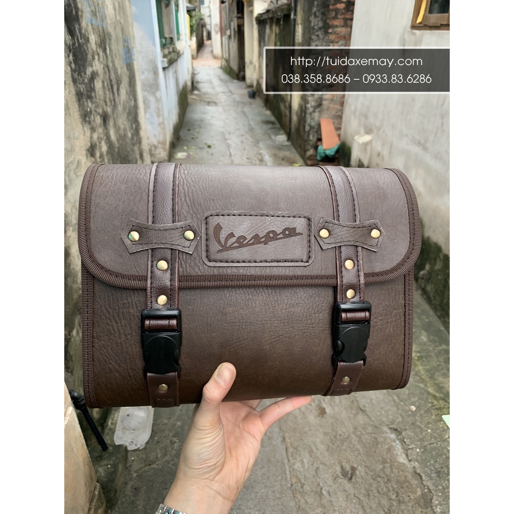 Túi Treo Baga trước và sau xe vespa kích thước 32 * 23 * 10 bỏ vừa khổ giấy A4