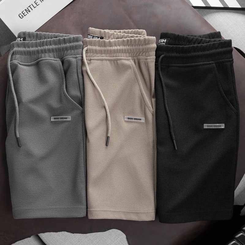 Quần short nam nữ chất liệu tổ ong cao cấp dày dặn thấm hút mồ hôi phong cách thể thao 3 màu đen, xám, trắng. Vl10