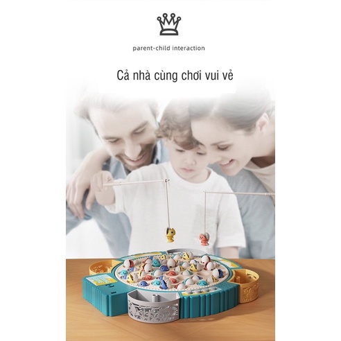 Đồ chơi câu cá xoay 360 độ nhựa cao cấp, đồ câu cá cho bé