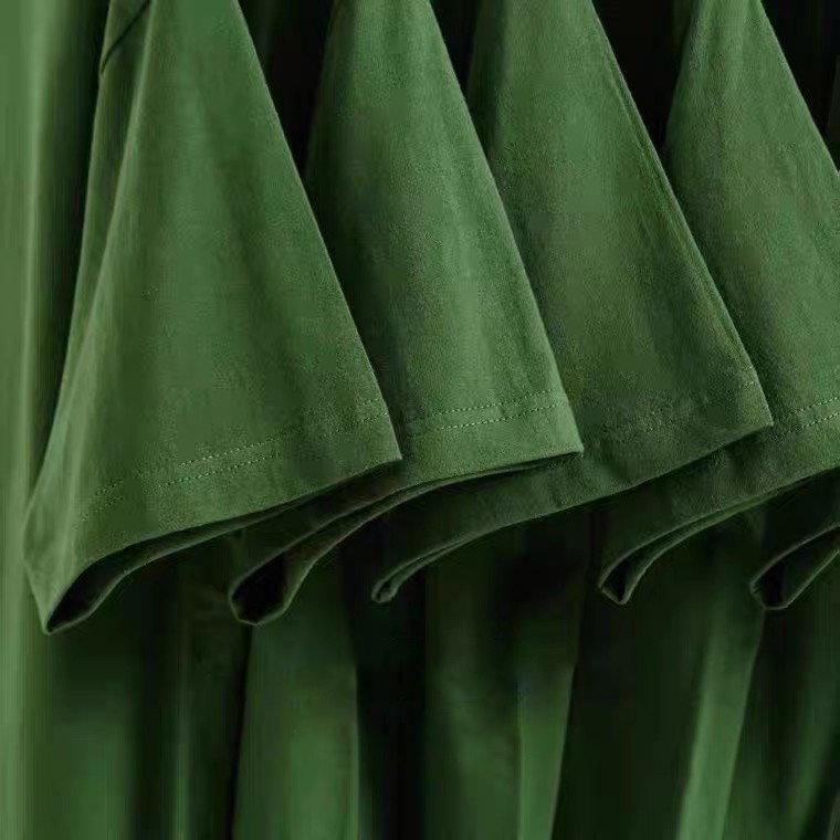 Áo phông áo thun unisex nam nữ màu xanh lá 100% cotton mềm mịn mùa hè siêu mát đủ size đủ màu đến 3XL