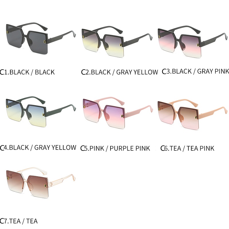 Kính Mát Gọng Vuông Lớn In Logo D Màu gradient Thời Trang Cho Nam Và Nữ