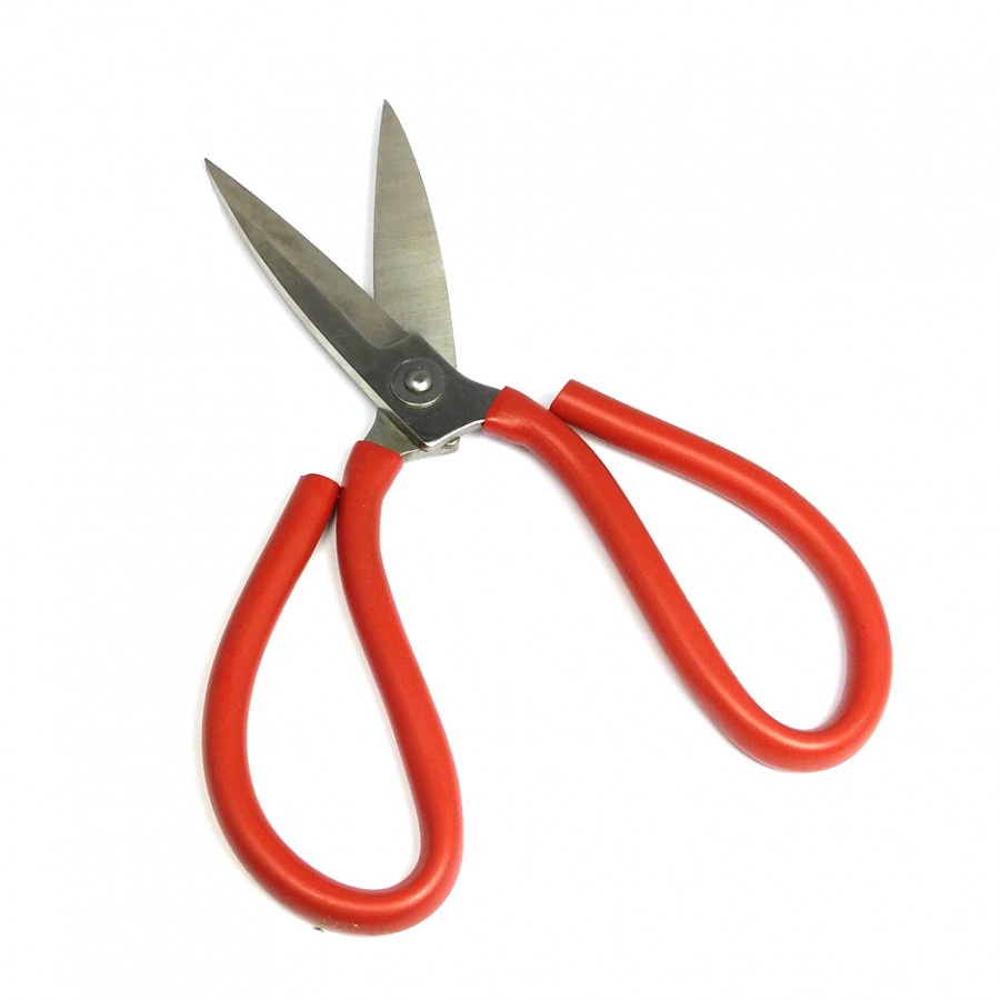 Kéo Sắt Trắng Không Bị Han Gỉ Cán Đỏ Loại To Khỏe (ảnh thật)