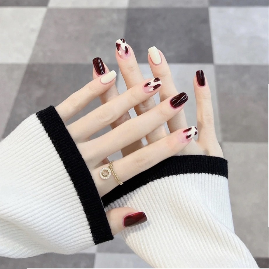 Móng giả Lyly PD01 bộ 24 móng tay giả rẻ thiết kế đẹp thời trang móng úp nailbox