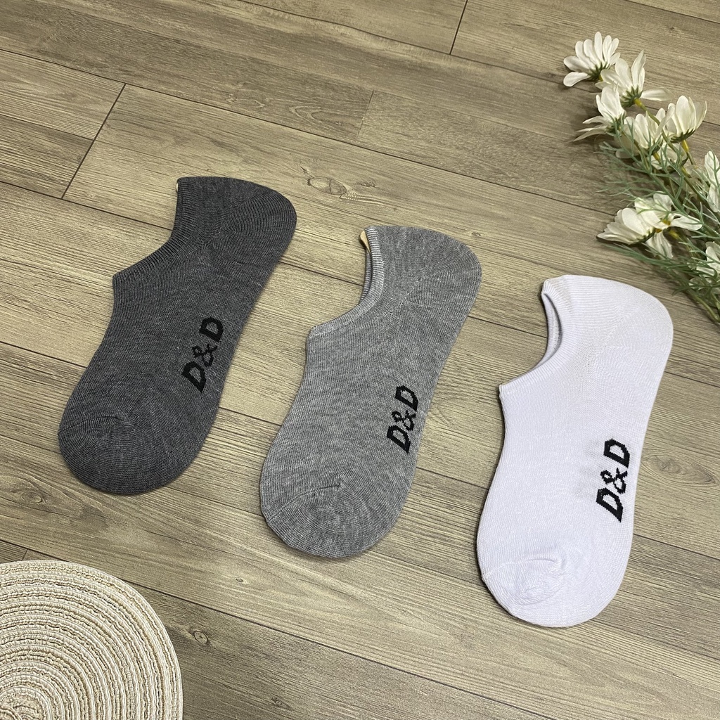 Tất vớ lười nam nữ thời trang unisex 3 màu cơ bản phối chữ trẻ trung - TV19