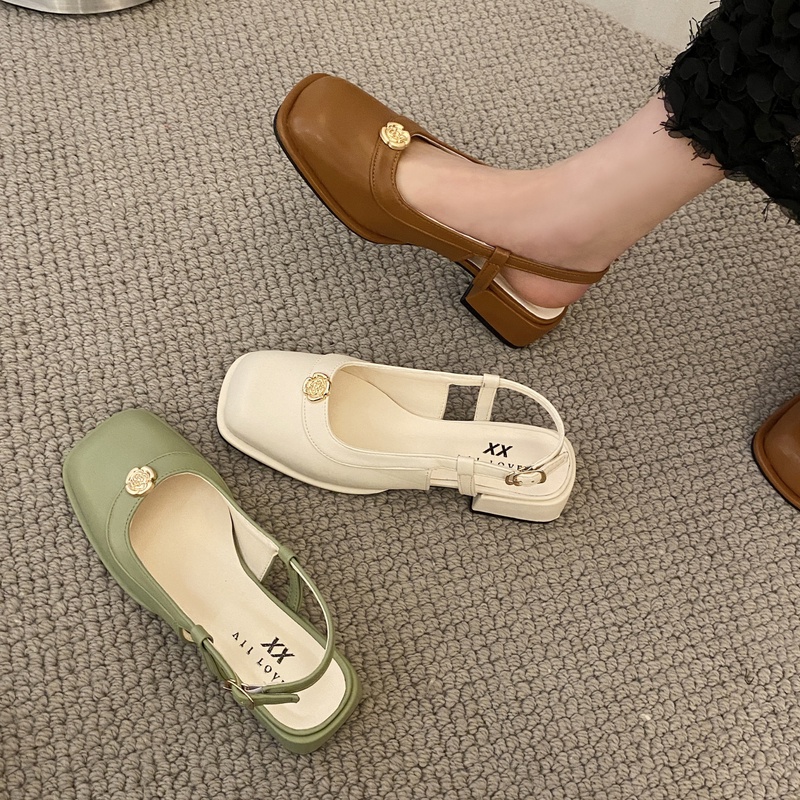❤️Giày Cao Gót Mũi Vuông Size 35-40 Phong Cách Hàn Quốc Cho Nữ