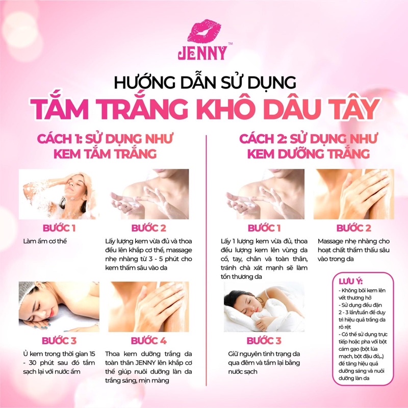 TẮM TRẮNG KHÔ DÂU TÂY JENNY