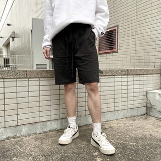 Quần short kaki túi hộp cá tính đen trơn