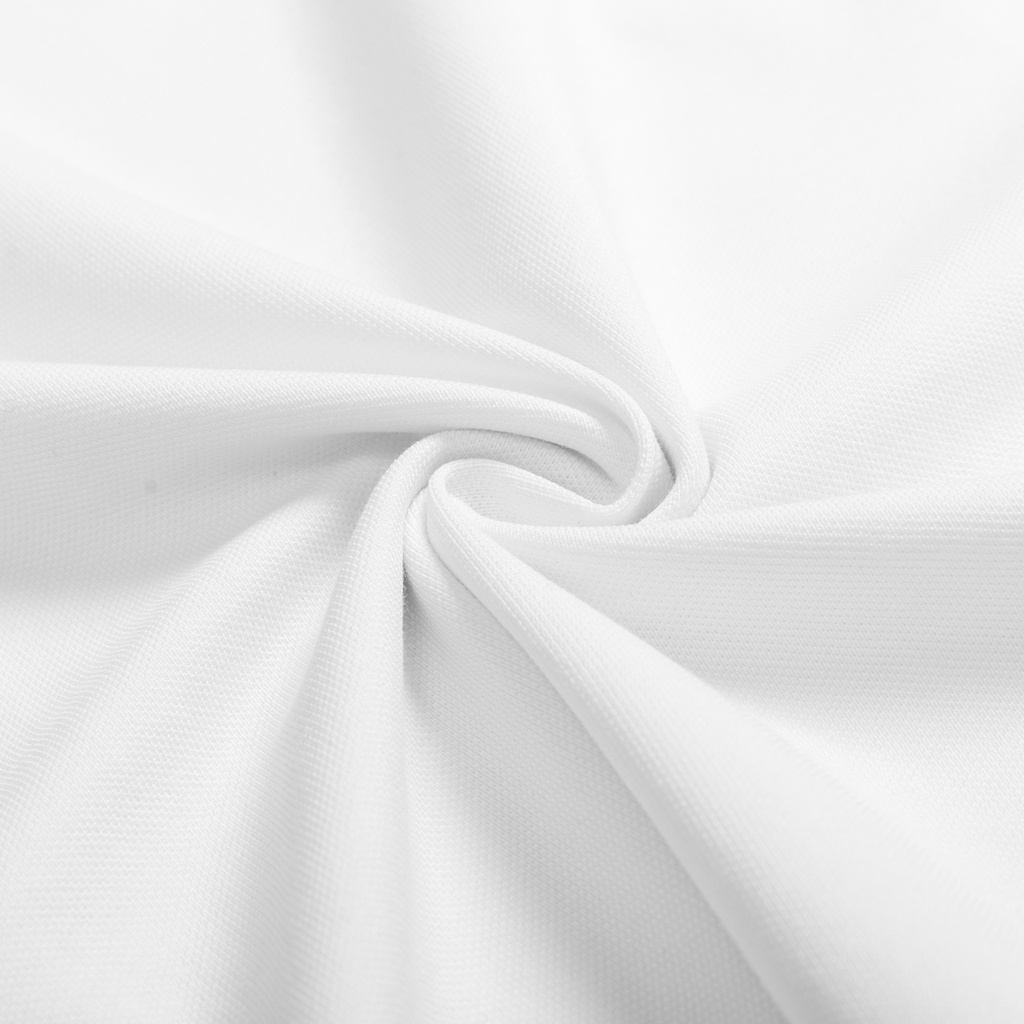 PO008-2 Áo Polo Nam DOCAS Vải Cotton CMC Màu Trắng Cổ Vai Phối Đen Phom Regular Fit