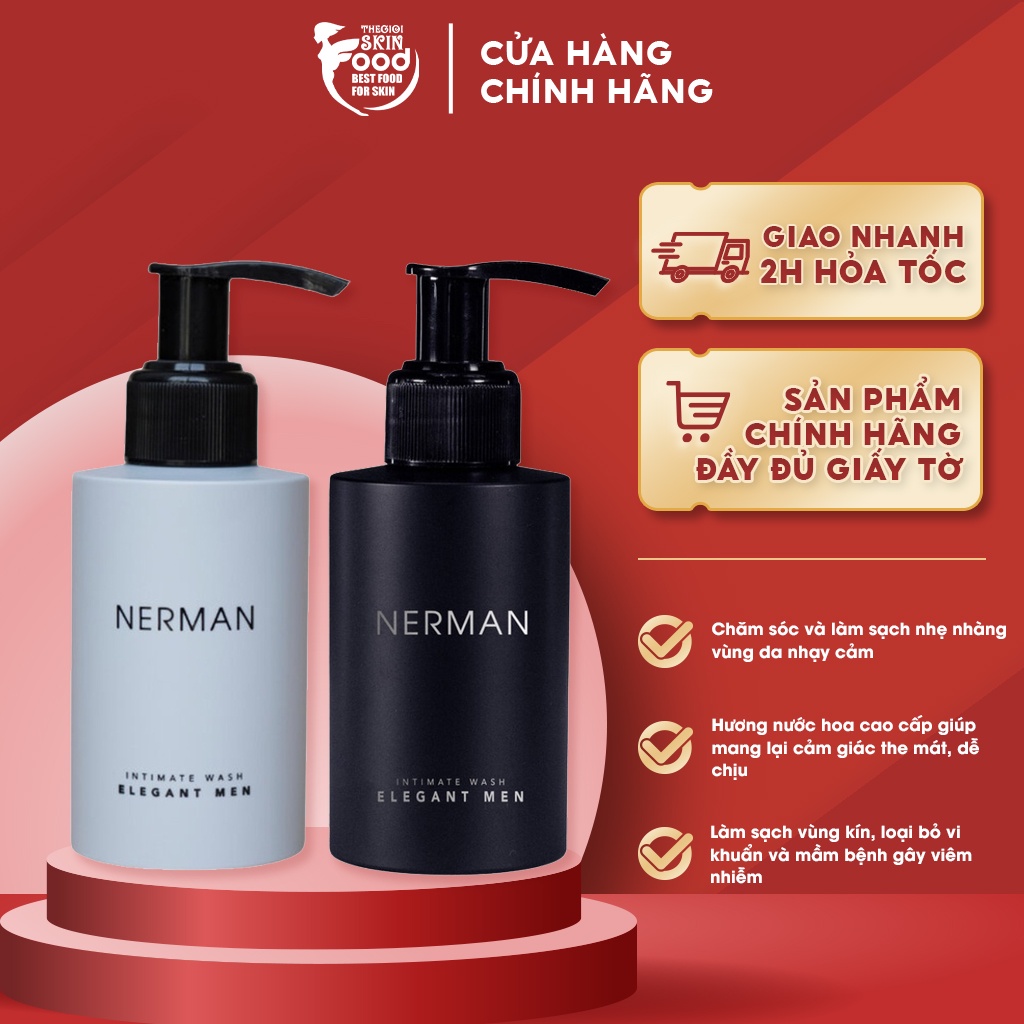 Dung Dịch Vệ Sinh Nam Nerman Perfume Intimate Wash Elegant Men 100ml