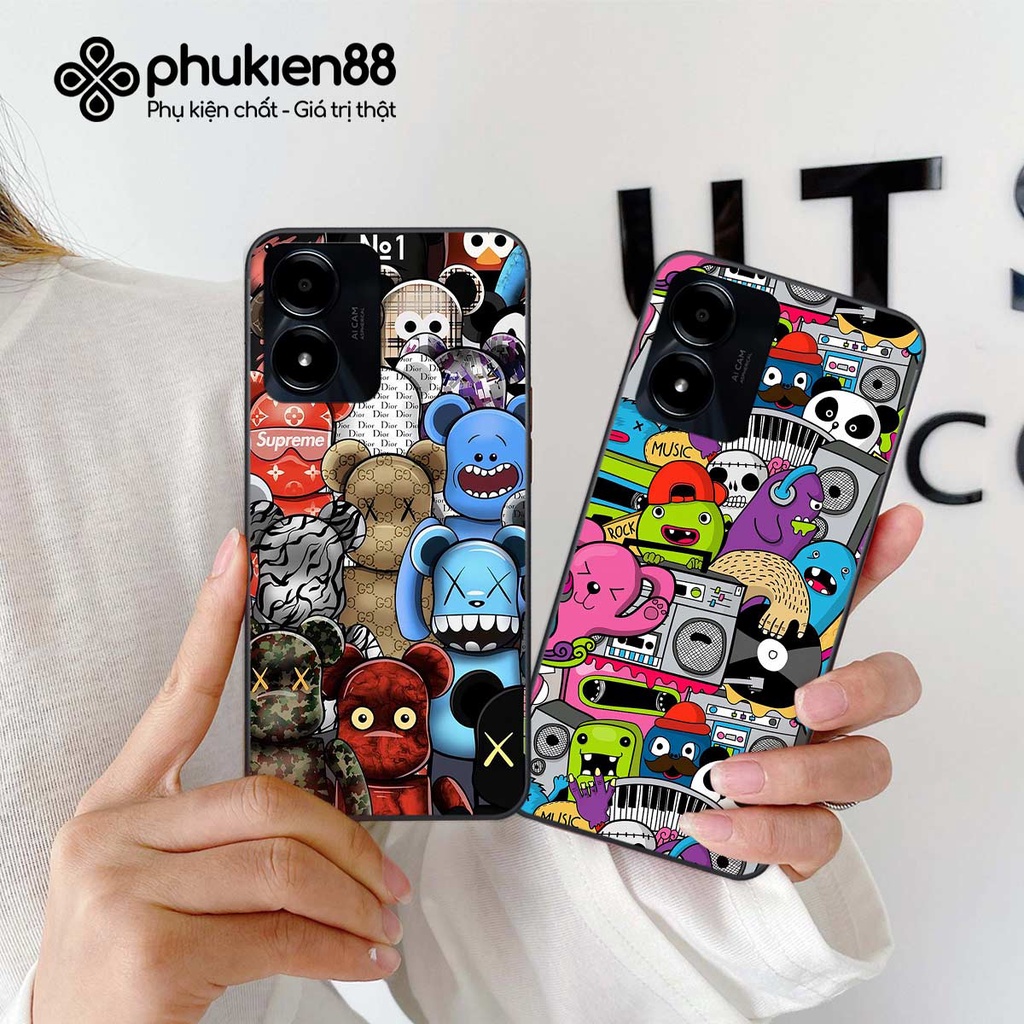 Ốp lưng Vivo Y01 / Y02s hình kaws bearbrick gấu siêu đẹp, ốp rẻ bền đẹp