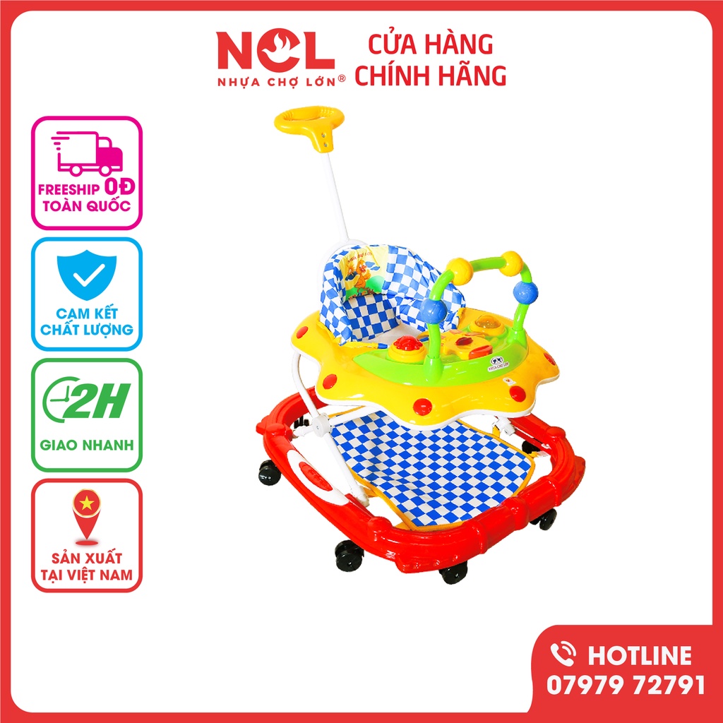 Xe Tập Đi Nhựa Chợ Lớn L4 Con Vịt ĐK (Không nhạc) - M1629A-XTĐ - Dành Cho Bé Từ 6 - 12 Tháng