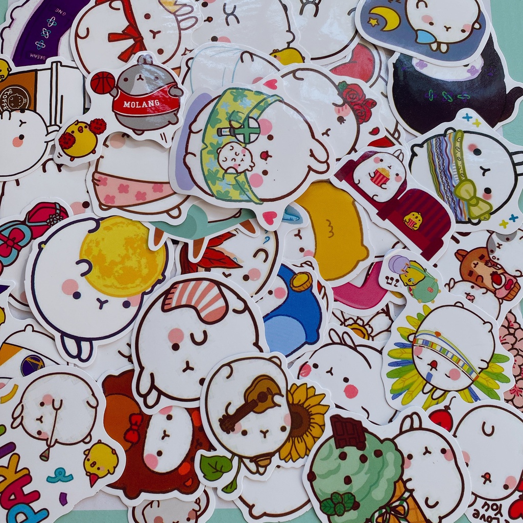 Set sticker molang đáng iu
