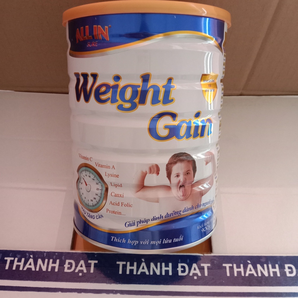 Sữa tăng cân cho người gầy All In Sure Weight Gain lon 900g