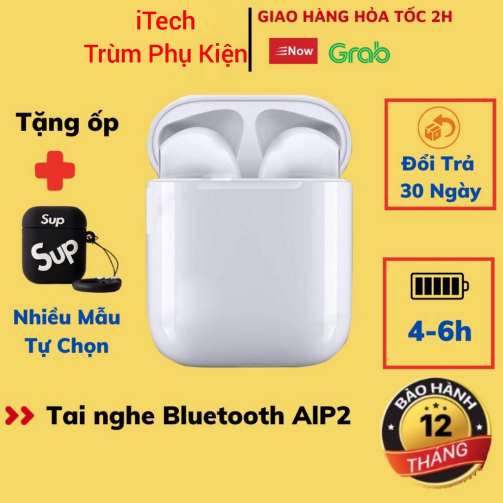 Tai Nghe Bluetooth A/P 2 Cao Cấp Pin trâu 4-6h- Định Vị- Cảm ứng- Đàm thoại- Đổi tên-Dùng cho mọi điện thoại-BH 12 tháng