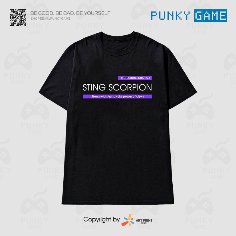 Áo thun Kamen Rider Zero-One MetsubouJinrai.net 'Sting Scorpion' Black T-Shirt ngắn tay