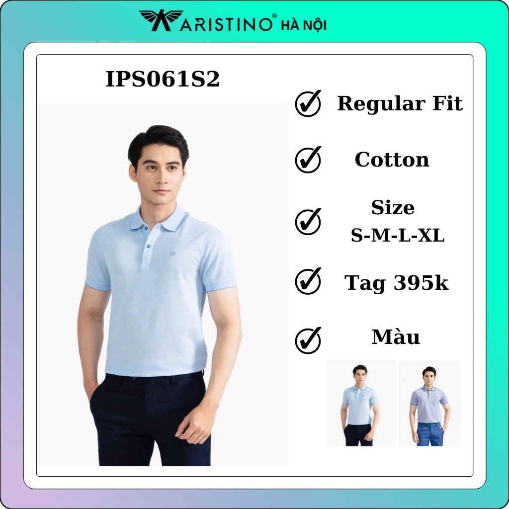 Áo polo nam Insidemen  cotton thấm hút mồ hôi form rộng IPS061S2 màu tím than