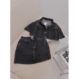 Set bò áo ngắn mix chân váy cho nữ