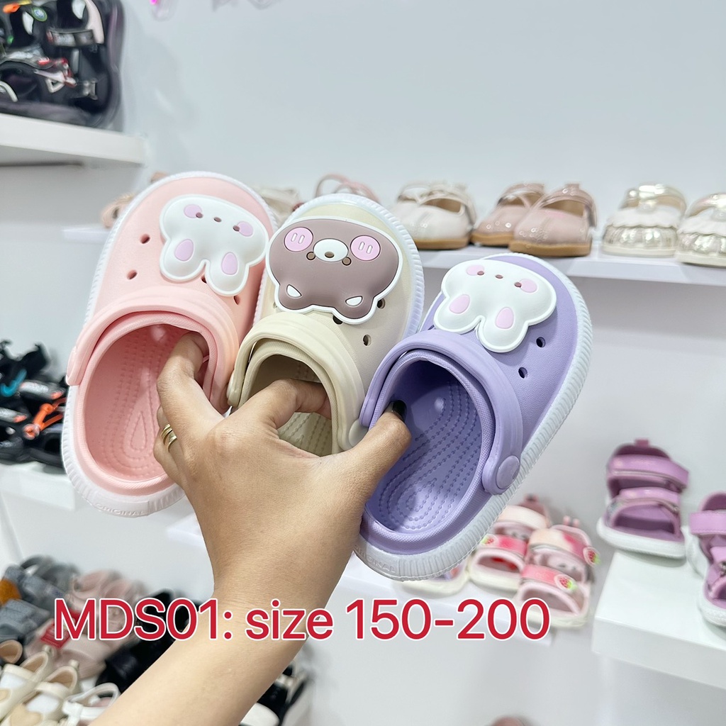 Dép Sục Mario Có Quai Hậu Cho Bé Nhẹ Mềm Nâng Niu Bước Chân Bé Hàng Quảng Châu Cao Cấp MDS01 Nhi Kem Kids Shop