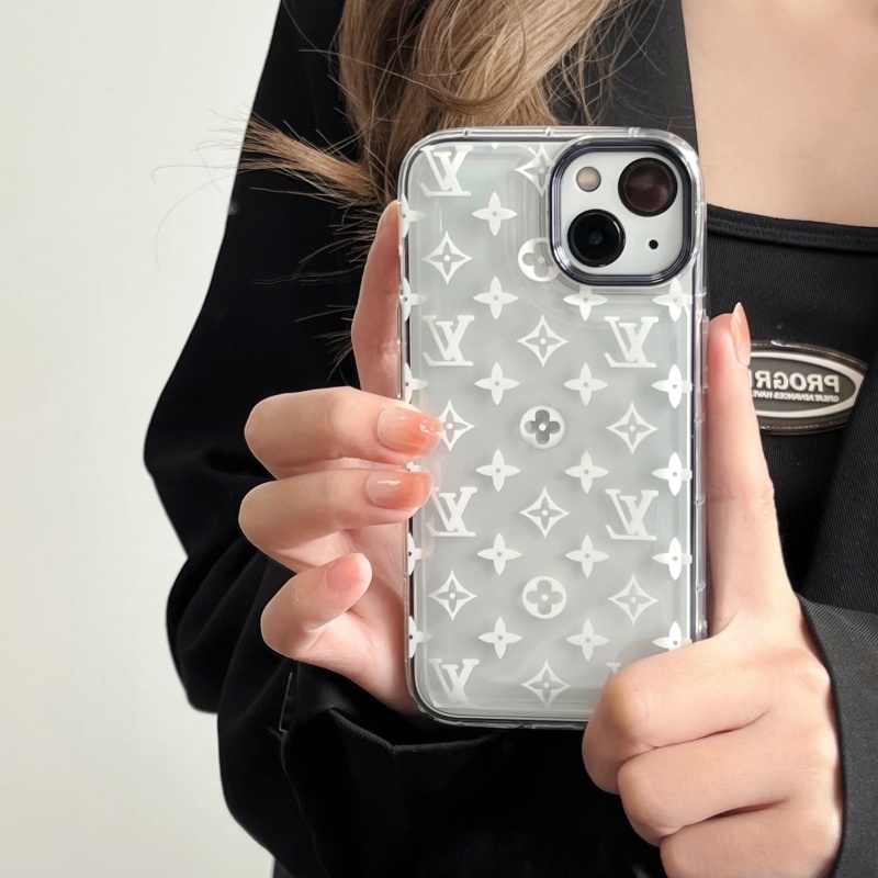 Ốp Điện Thoại Dẻo Trong Suốt In Logo Thương Hiệu Sang Trọng Cho iPhone 14 13 12 11 Pro Max