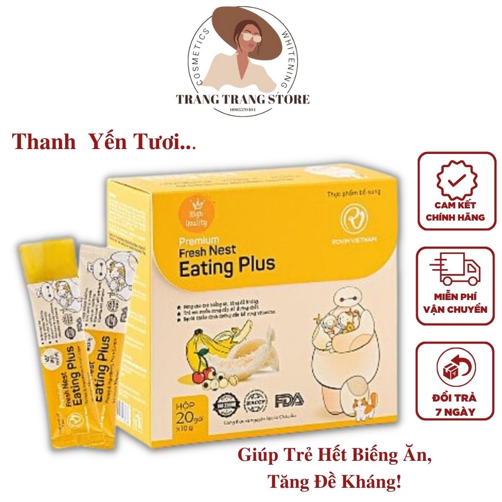 Thanh Yến Tươi Eating Plus - Giúp Trẻ Tăng Sức Đề Kháng, Ăn Ngon Miệng Hộp 20 Gói