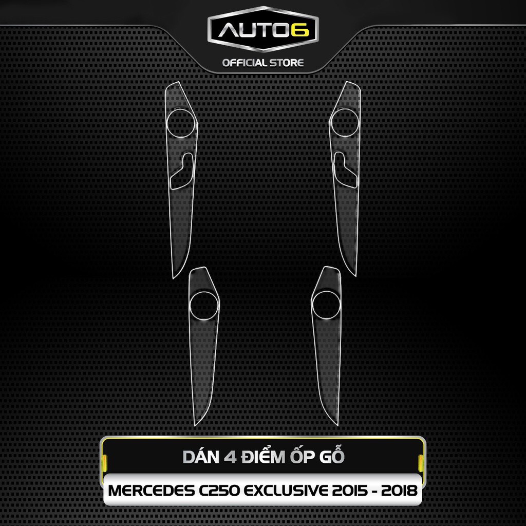 MERCEDES C250 (Exclusive 2015-2018): Film PPF chống xước nội thất ô tô - AUTO6 &lt;Cam kết chuẩn form, chống xước hiệu quả&gt;