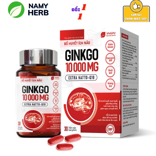 Bổ huyết ích não GINKGO 10000 MG EXTRA NATTO Q10