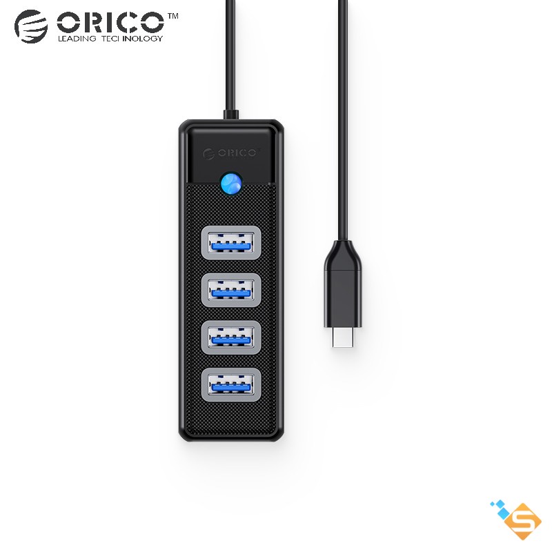 Bộ Chia 4 & 7 Cổng USB 3.0 Type-C ORICO Cho PC MacBook Mac Pro Mac Mini iMac Surface Pro XPS PC (PW4U) - Bảo Hành 1 Năm