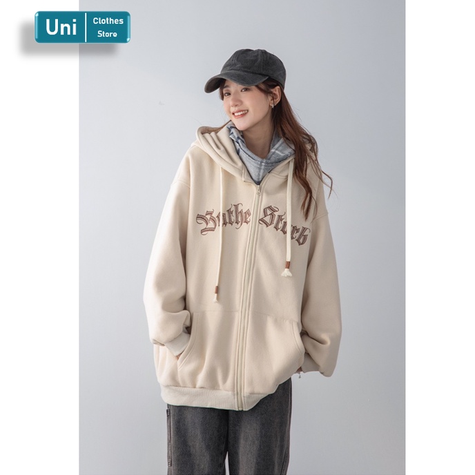 Áo Khoác Hoodie Nam Nữ Form Rộng Unisex Nỉ Bông Màu Xám, Áo Khoác Hoodie Unisex, Áo Hoodie Có Mũ | BigBuy360 - bigbuy360.vn