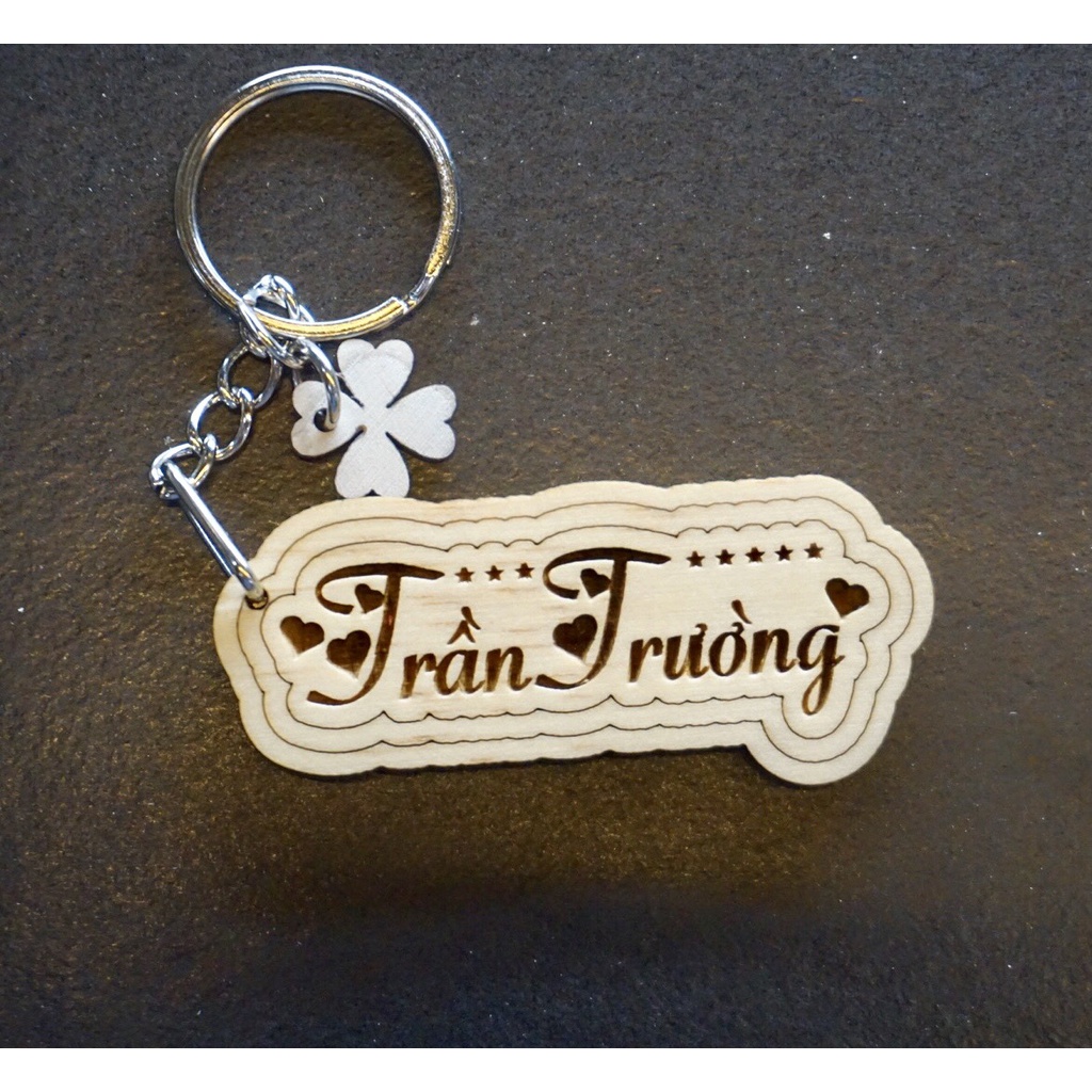 Móc Khóa Gỗ in Tên - in hình ảnh    của chính bạn và người thân