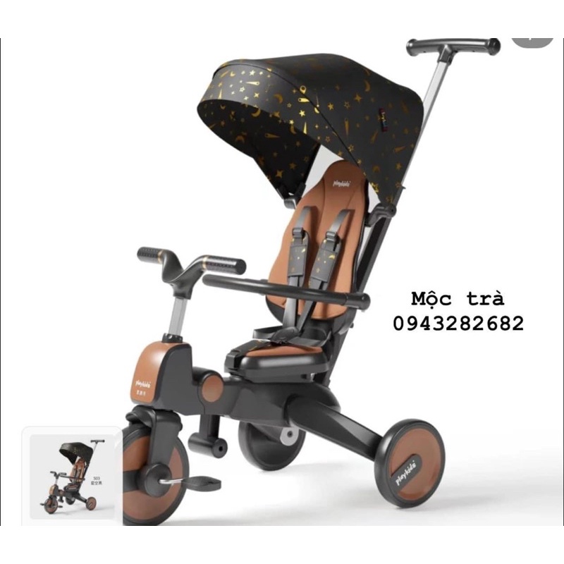XE CHÒI CHÂN PLAYKIDS ĐA CHỨC NĂNG Xe đẩy 3 bánh kiêm xe đạp, xe chòi chân 6in1, gấp gọn dành cho bé từ 1-6tuổi